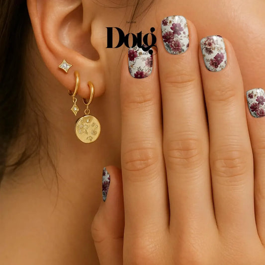 Bordeaux Bloom Nail Wraps