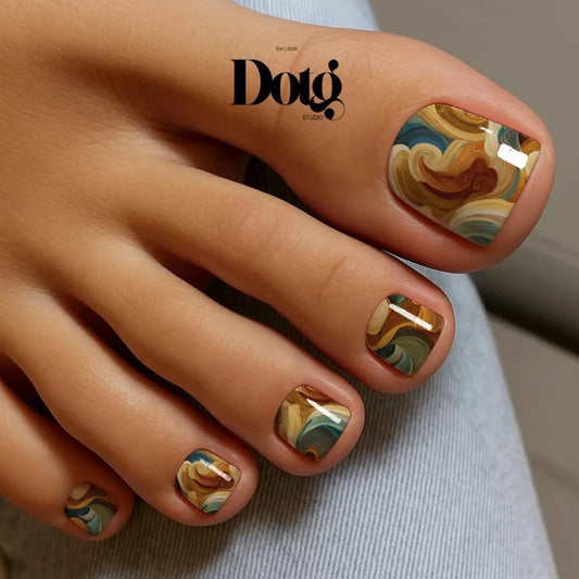 Earthy Swirl Nail Wraps