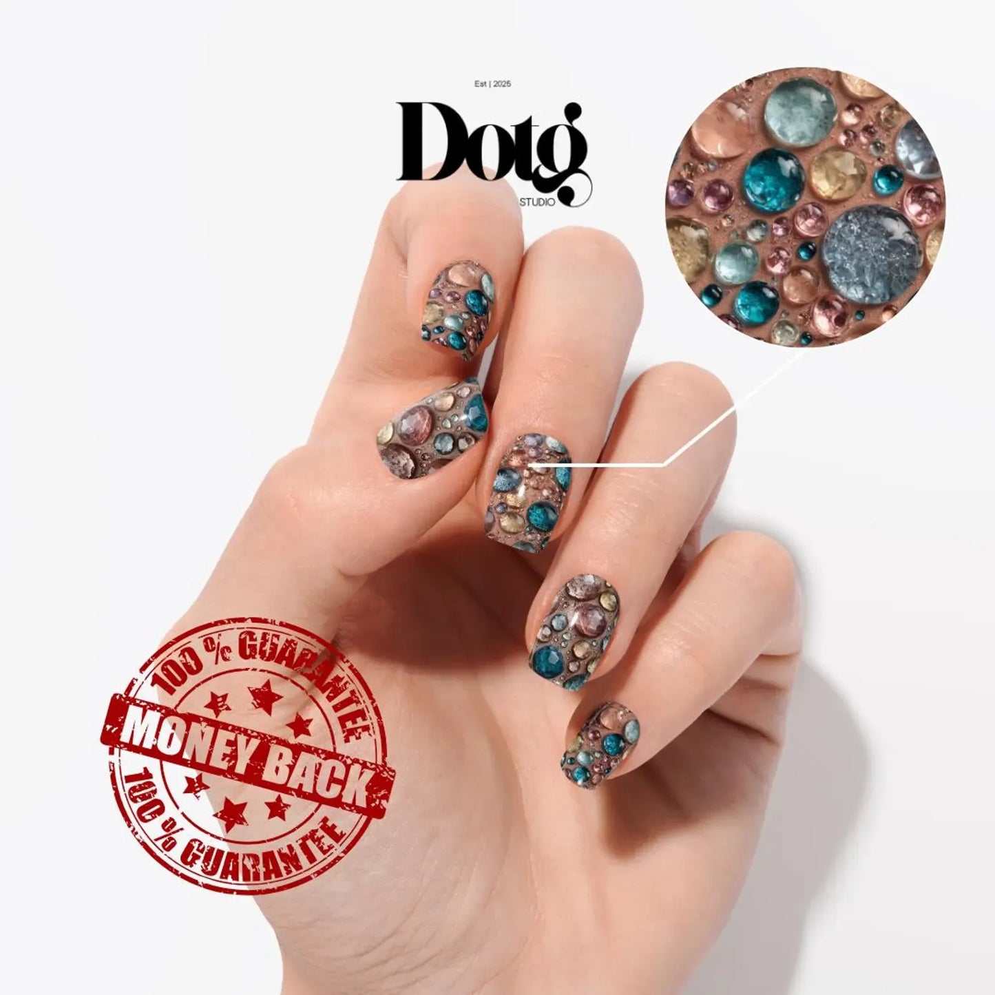 Gemstone Drops Nail Wraps