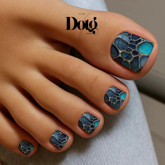Deep Blue Tides Nail Wraps