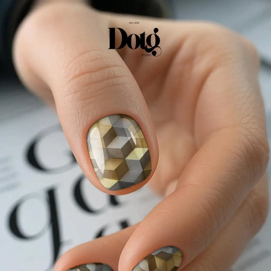 Dimensional Cubes Nail Wraps