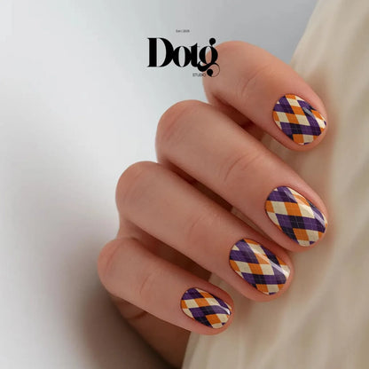 Halloween Argyle Nail Wraps