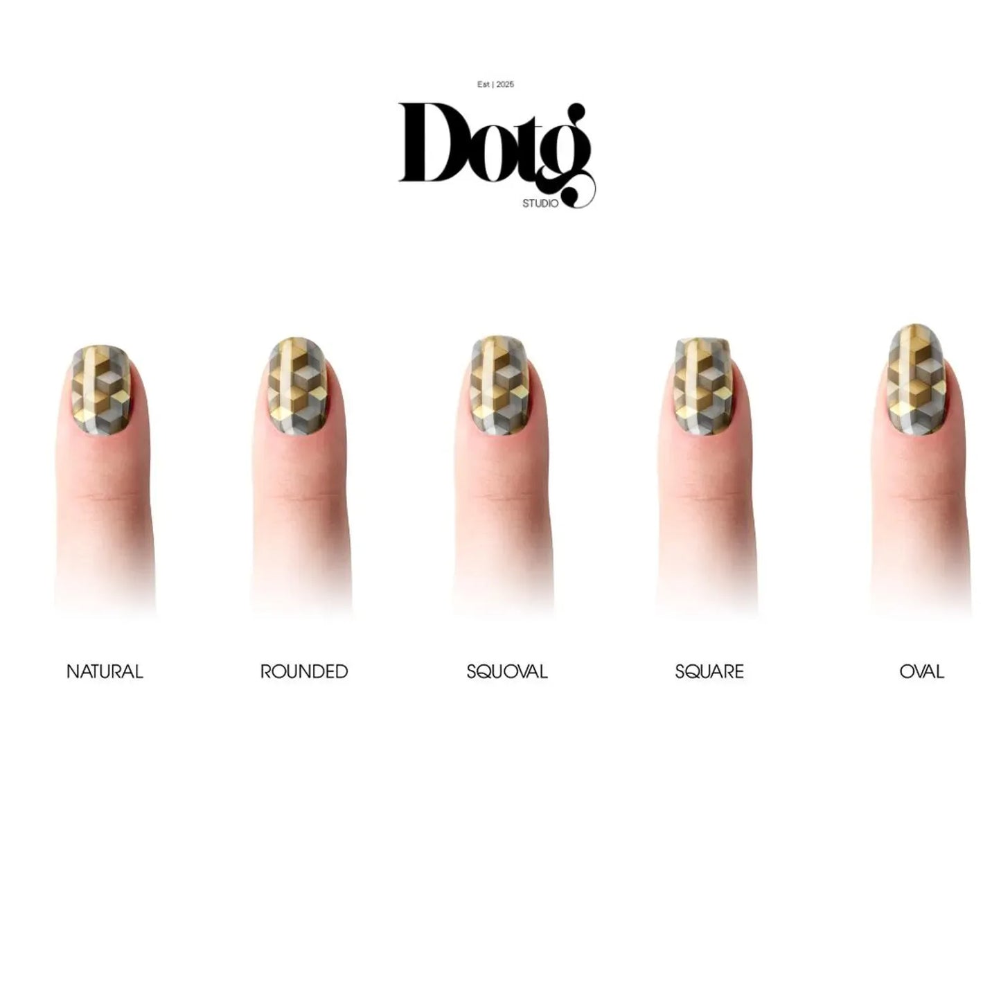 Dimensional Cubes Nail Wraps
