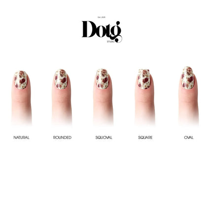 Bordeaux Bloom Nail Wraps