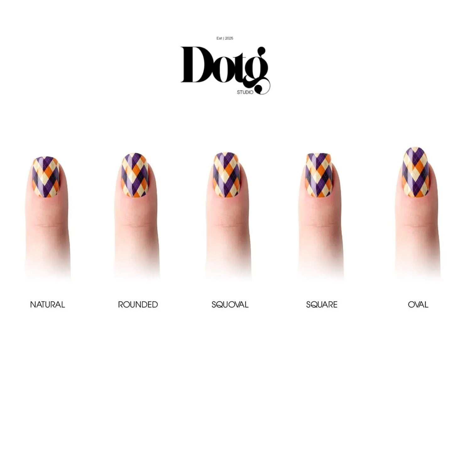 Halloween Argyle Nail Wraps