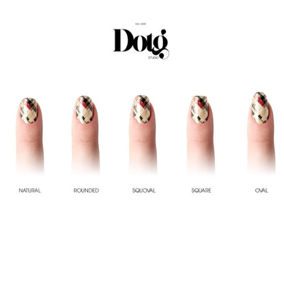 Beige Plaid Nail Wraps