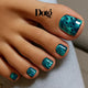 Turquoise Ocelot Silk Nail Wraps