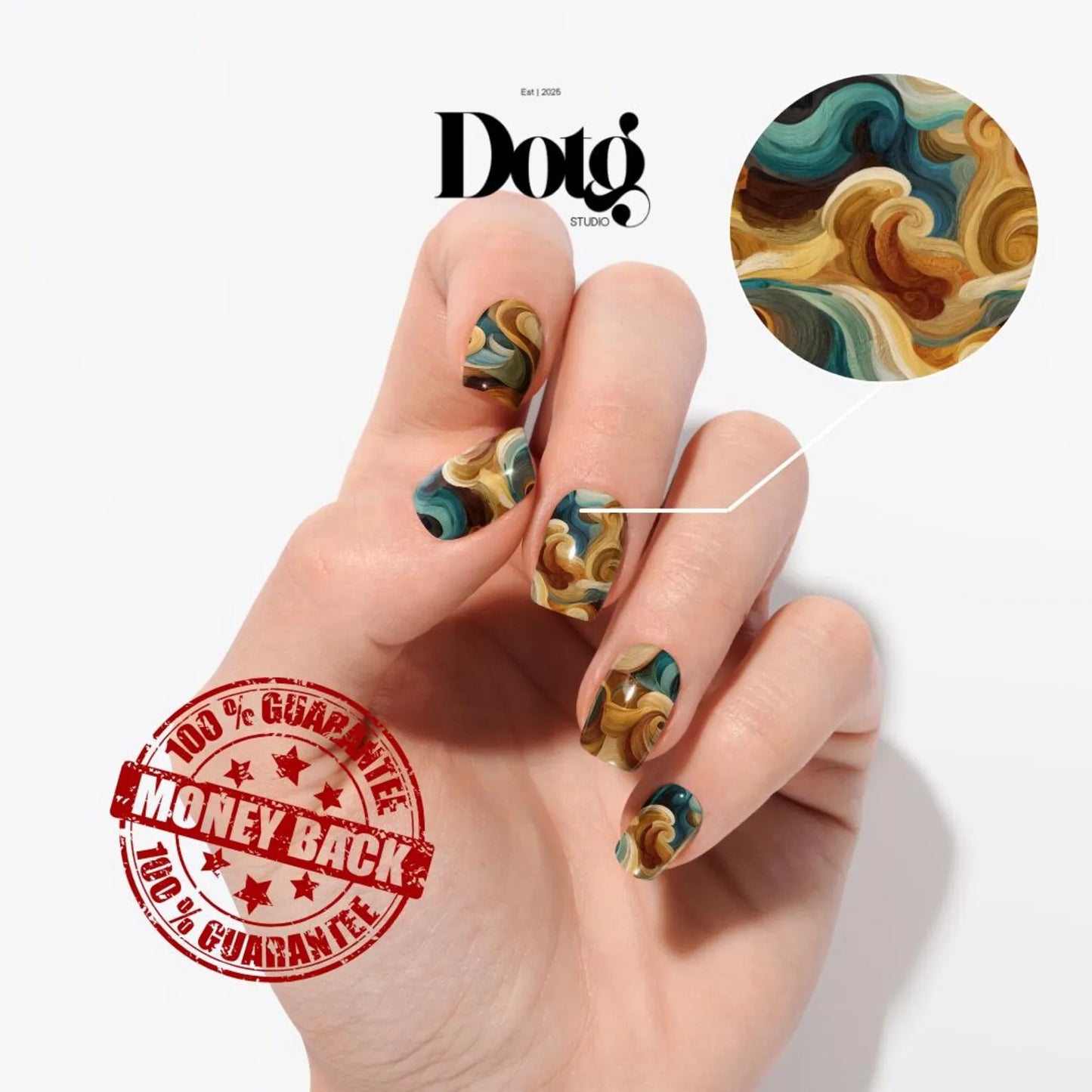 Earthy Swirl Nail Wraps