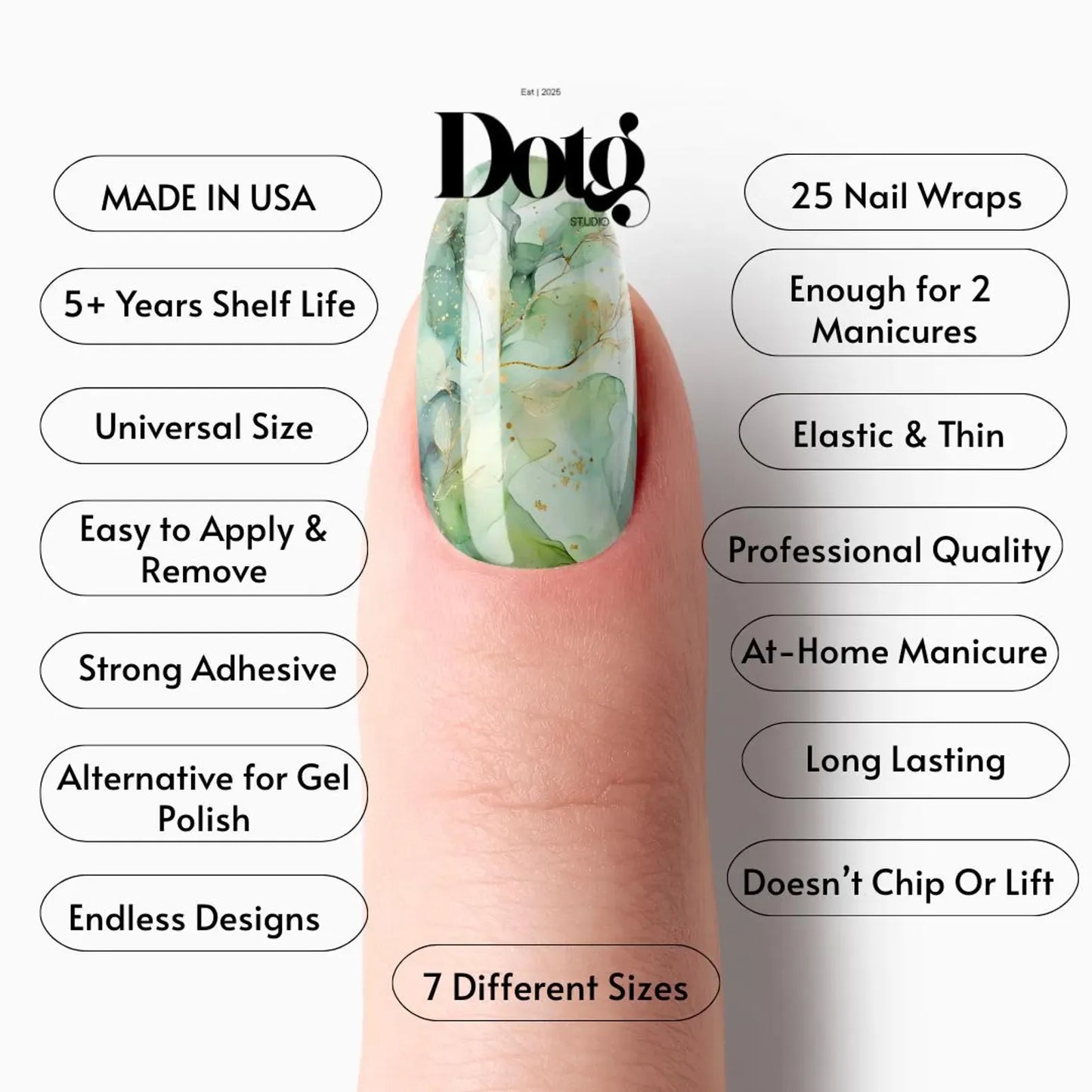 Emerald Mist Nail Wraps