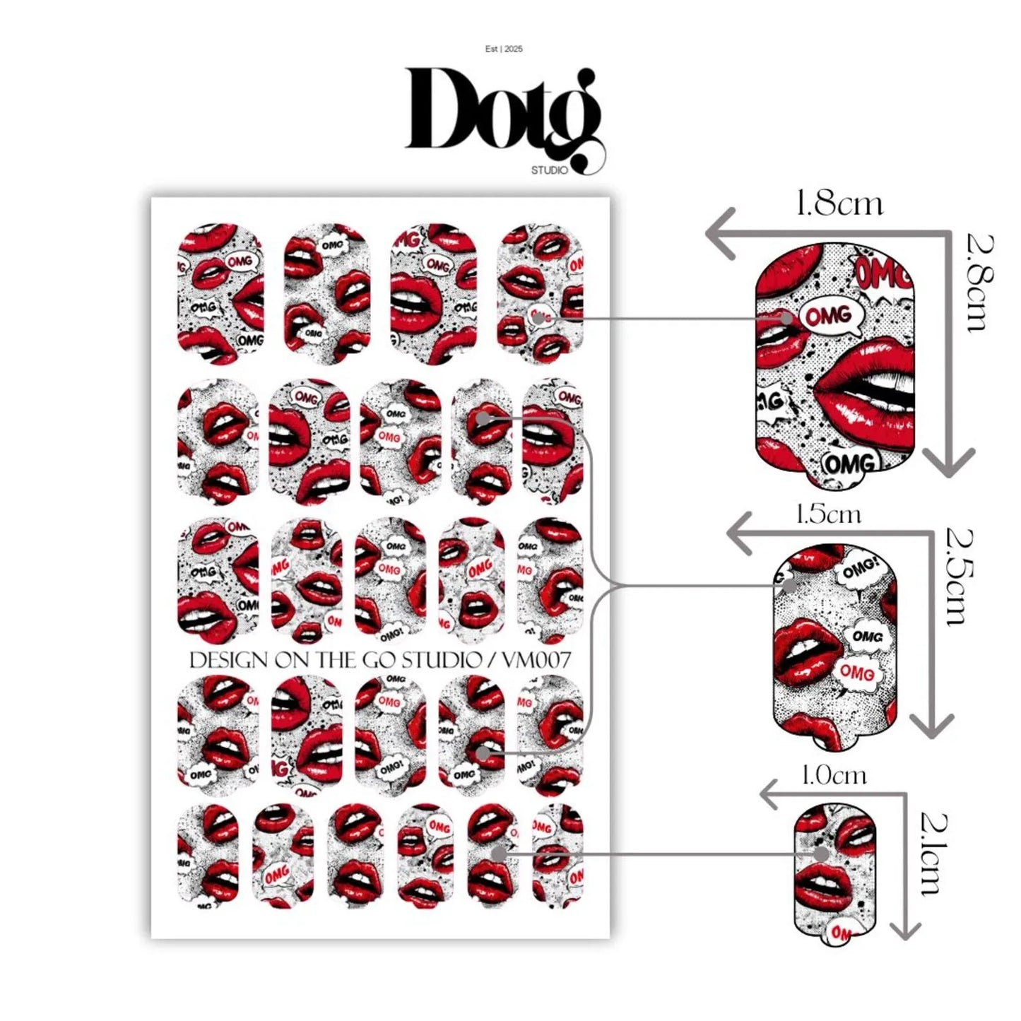 Pop Lips OMG Nail Wraps