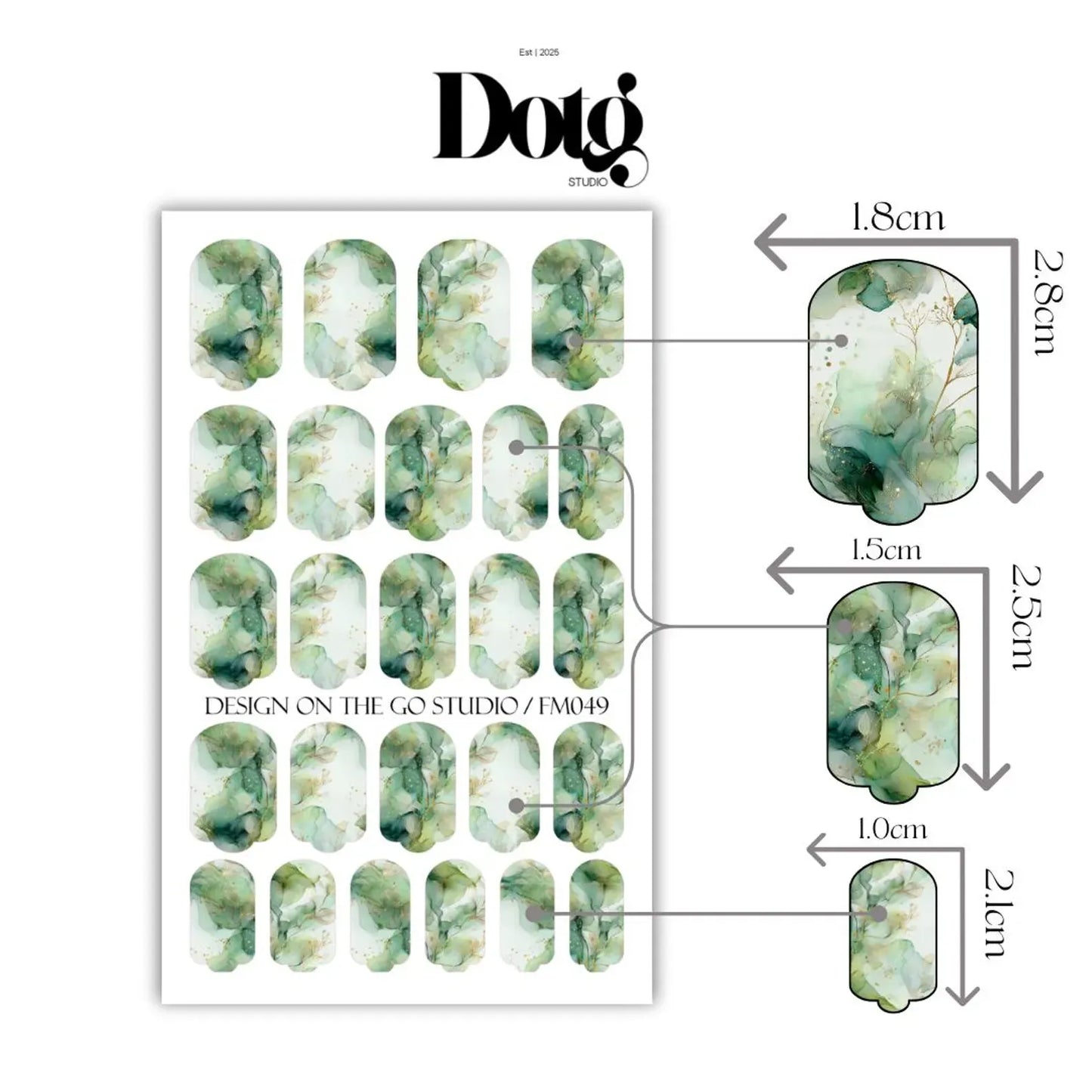 Emerald Mist Nail Wraps