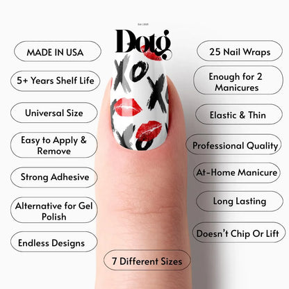 XO Lips Nail Wraps