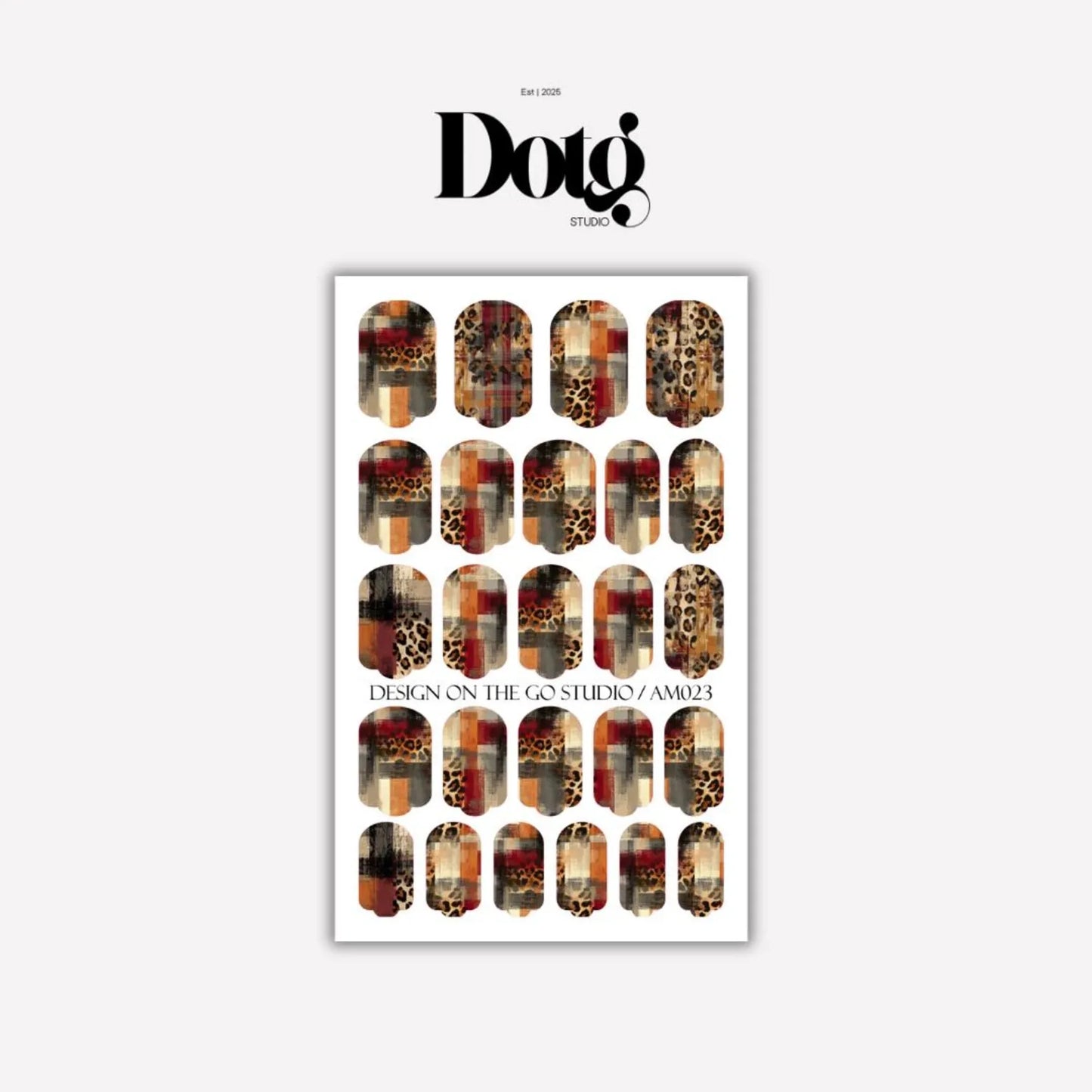 Plaid Leopard Nail Wraps