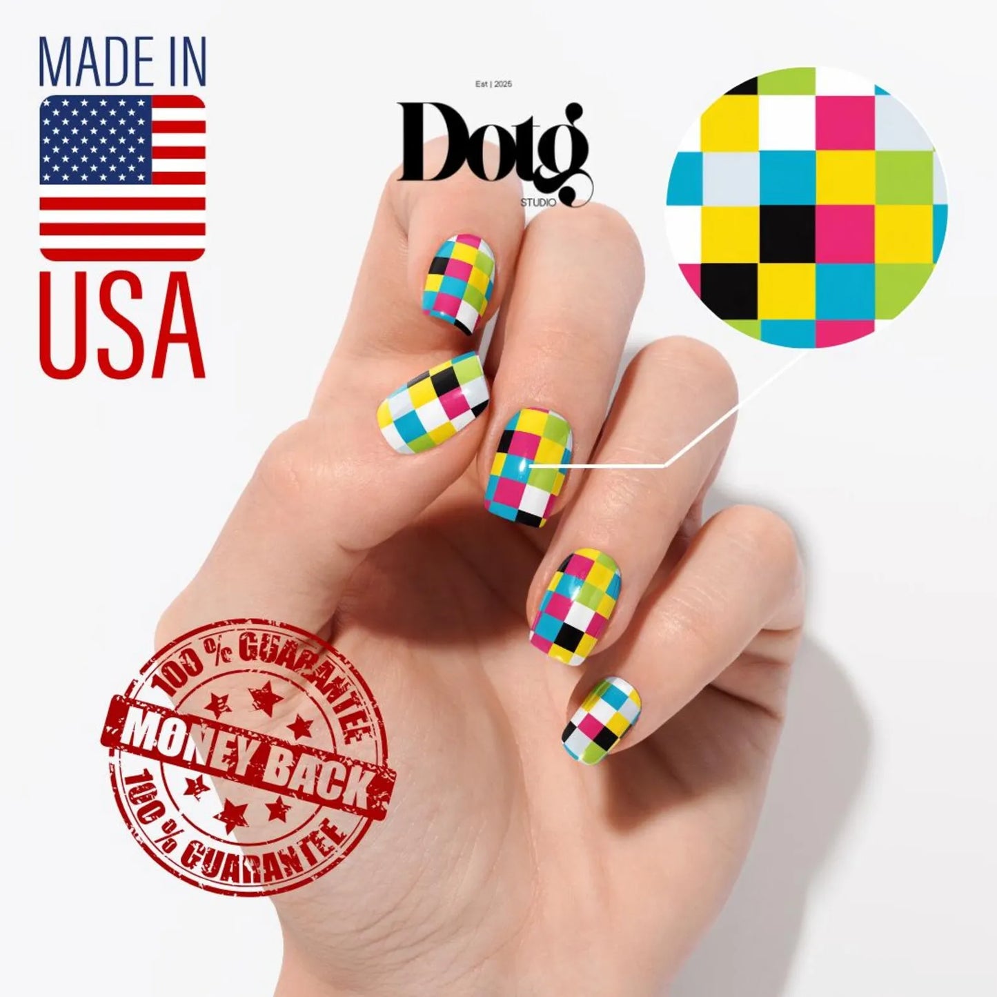Colorblock Nail Wraps