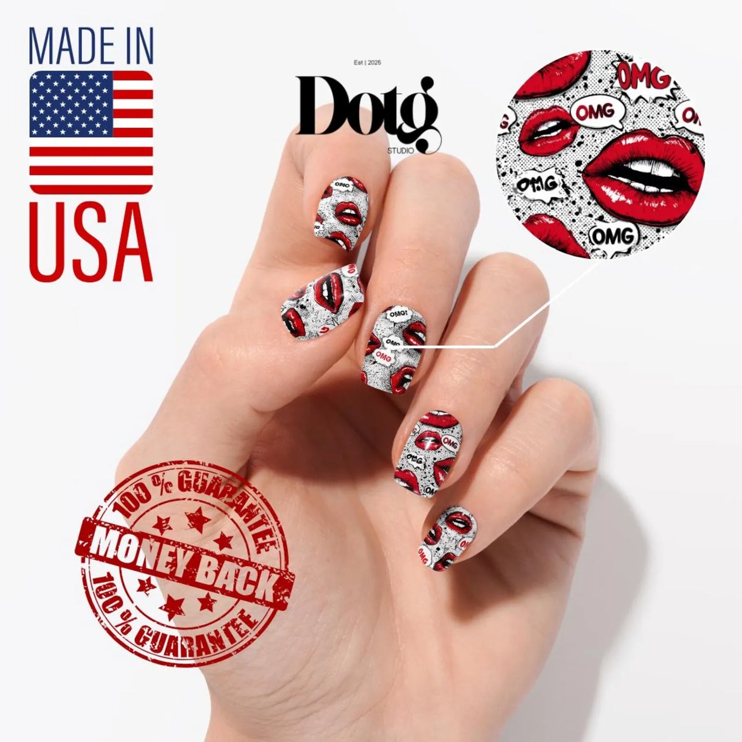 Pop Lips OMG Nail Wraps