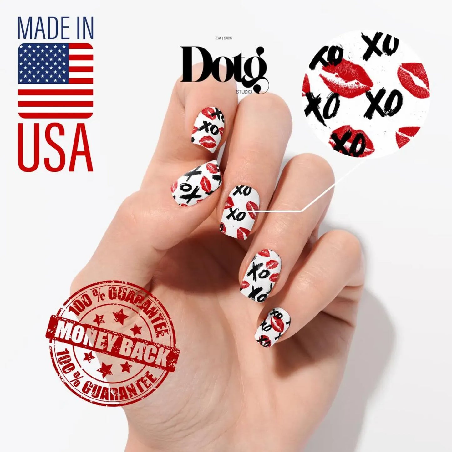 XO Lips Nail Wraps