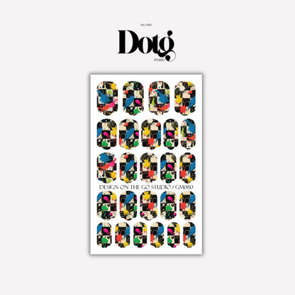 Checkered Splash Art Nail Wraps