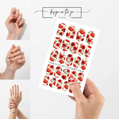 Poppy Kiss Nail Wraps