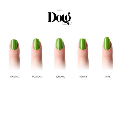 Nails with different shapes displayed on a white background with Doto Studio branding.